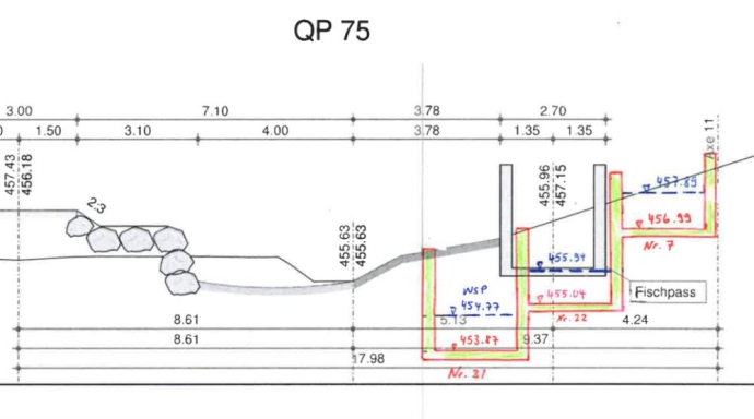 Kraftwerk Sarneraa, Sanierung Fischaufstieg Wehr Wichelsee - Bild 2